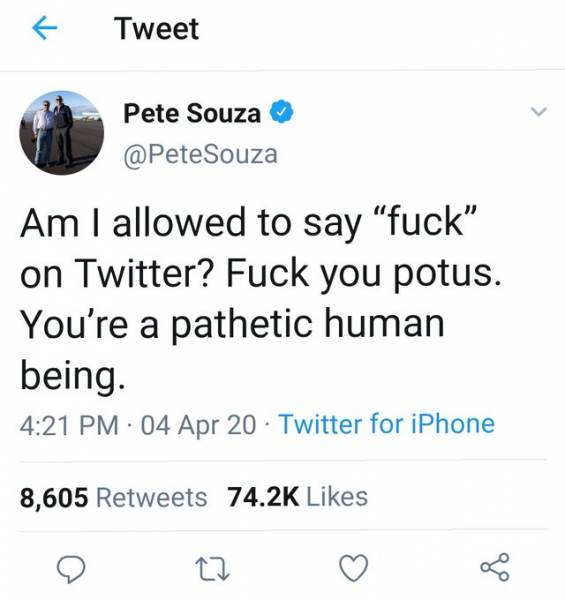 Pete-Souza-F-U-Potus-Trump-Twitter-04042020-565x600